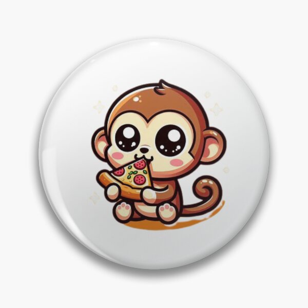 Item preview, monkey eating pizza designed and sold by Eternalski.