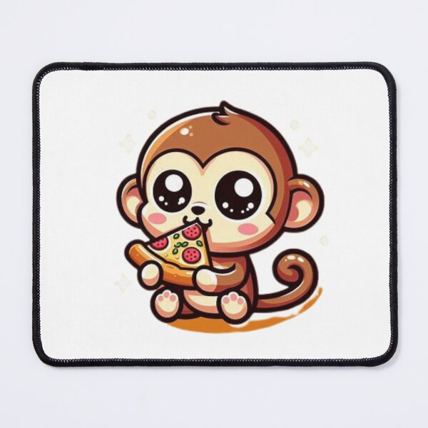 Item preview, monkey eating pizza designed and sold by Eternalski.
