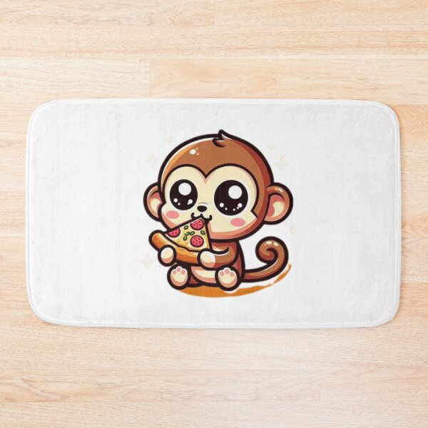 Item preview, monkey eating pizza designed and sold by Eternalski.