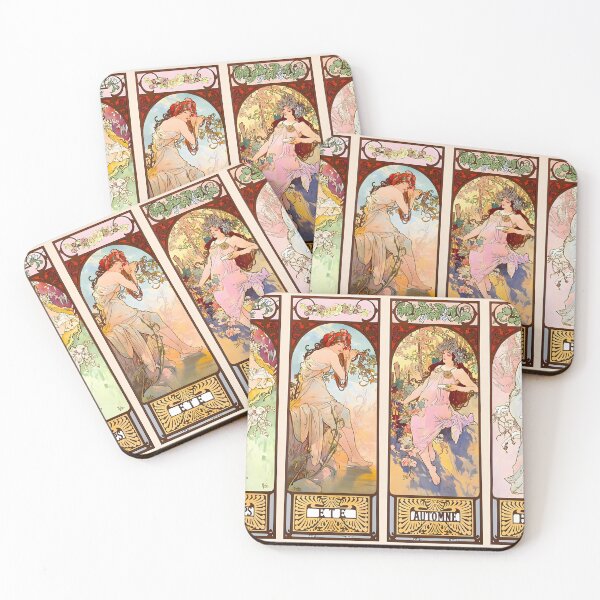 Item preview, Alfons Mucha - The Seasons (series) designed and sold by irynaartbyim.