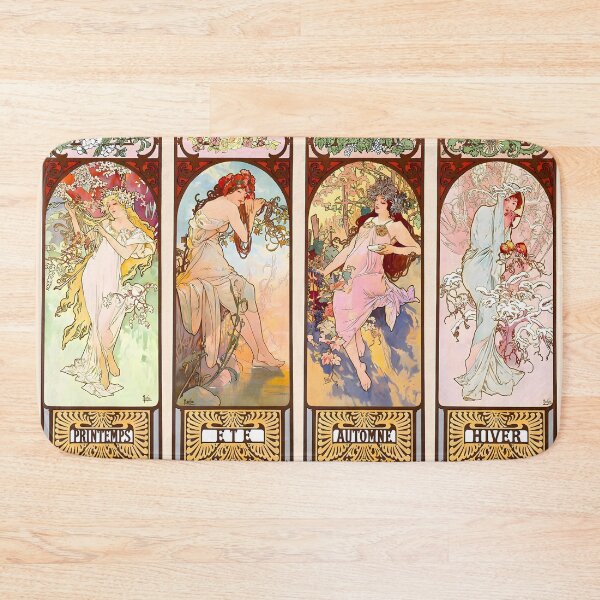 Item preview, Alfons Mucha - The Seasons (series) designed and sold by irynaartbyim.