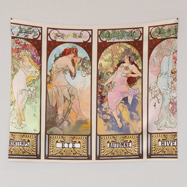 Item preview, Alfons Mucha - The Seasons (series) designed and sold by irynaartbyim.