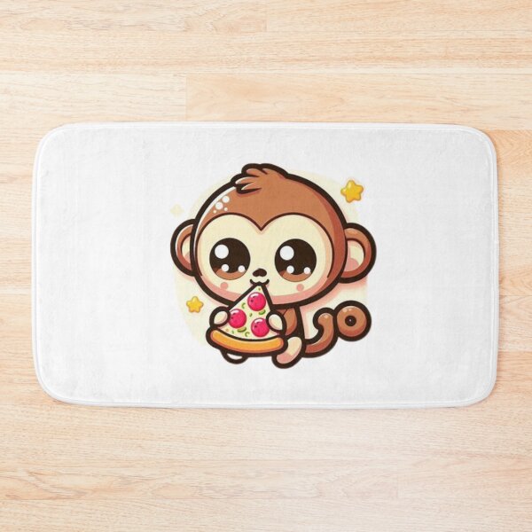 Item preview, monkey eating pizza designed and sold by Eternalski.
