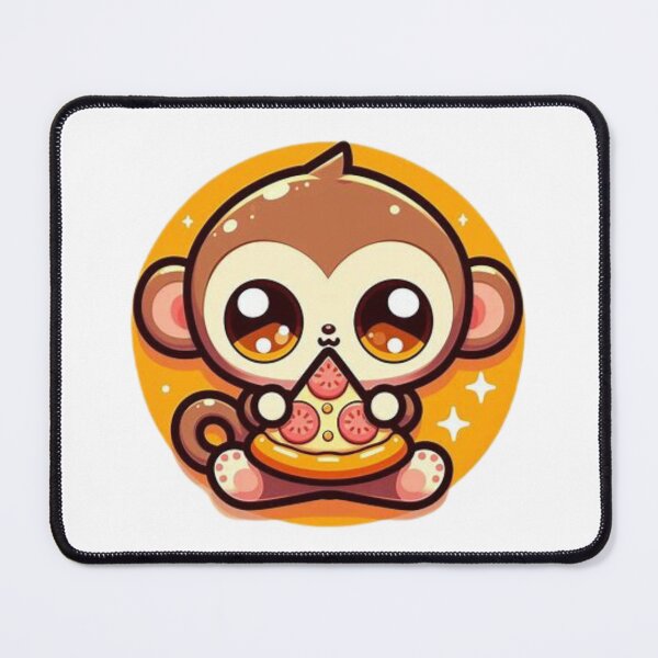 Item preview, monkey eating pizza designed and sold by Eternalski.