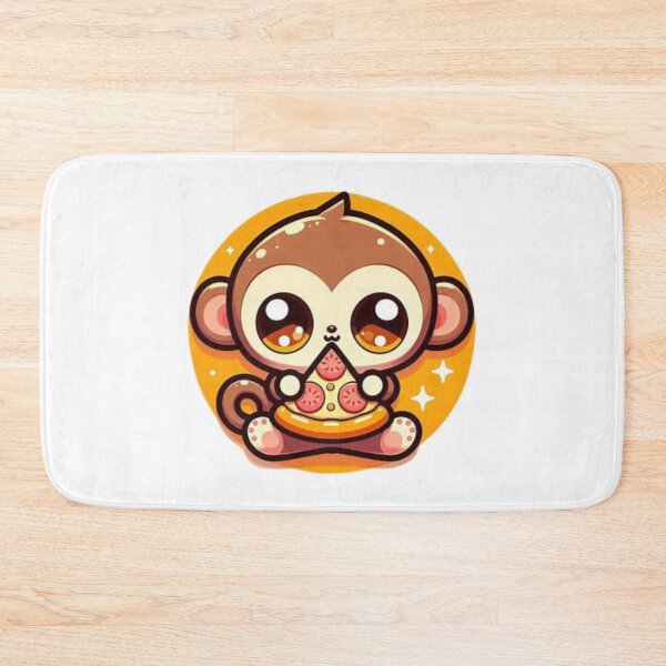 Item preview, monkey eating pizza designed and sold by Eternalski.