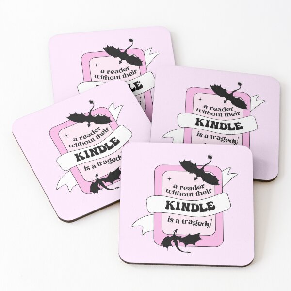 Item preview, A Reader Without Their Kindle Is A Tragedy Fourth Wing Quote Pink Bookish designed and sold by StickyBook.