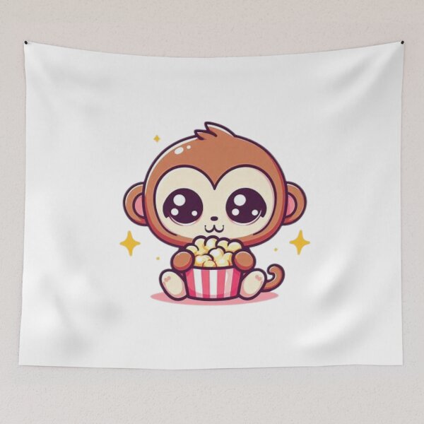 Item preview, monkey eating popcorn designed and sold by Eternalski.