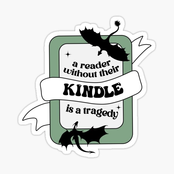 Artikel-Vorschau von Ein Leser ohne Kindle ist eine Tragödie Zitat des vierten Flügels Green Bookish, designt und verkauft von StickyBook.