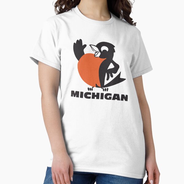 Vista previa del artículo con la obra «Petirrojo retro de Michigan», diseñado y vendido por huronbear.