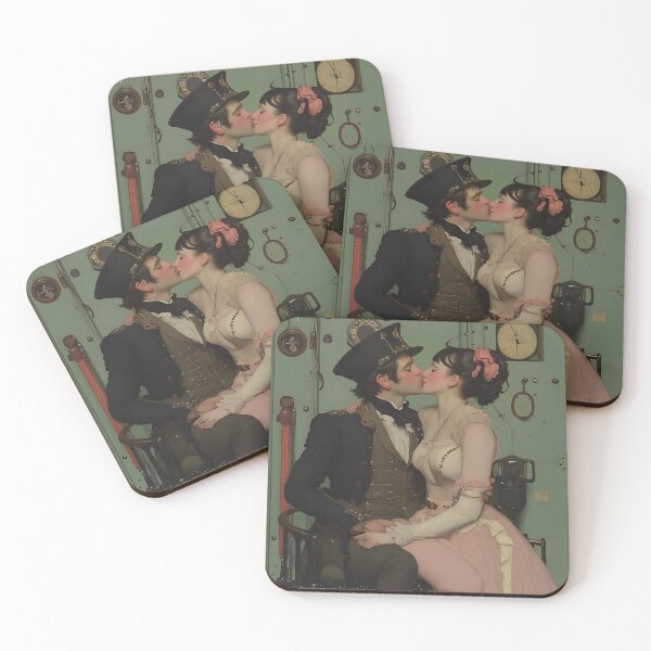 Item preview,  Romantic Steampunk Couple in a Vintage Setting designed and sold by Amr Siam.