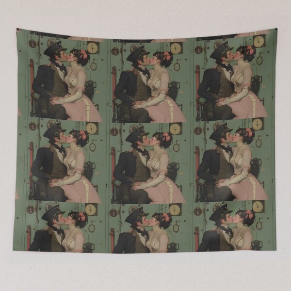 Item preview,  Romantic Steampunk Couple in a Vintage Setting designed and sold by Amr Siam.