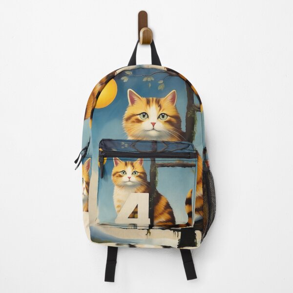 Item preview, Number Four with Cat | Numerals | Cat Illustration | Cat Art designed and sold by UnhingedBird.