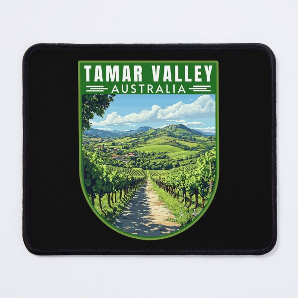 Item preview, Tamar Valley in Tasmania Australia Retro Travel Art Emblem designed and sold by MaateoDesign.