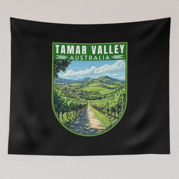 Item preview, Tamar Valley in Tasmania Australia Retro Travel Art Emblem designed and sold by MaateoDesign.
