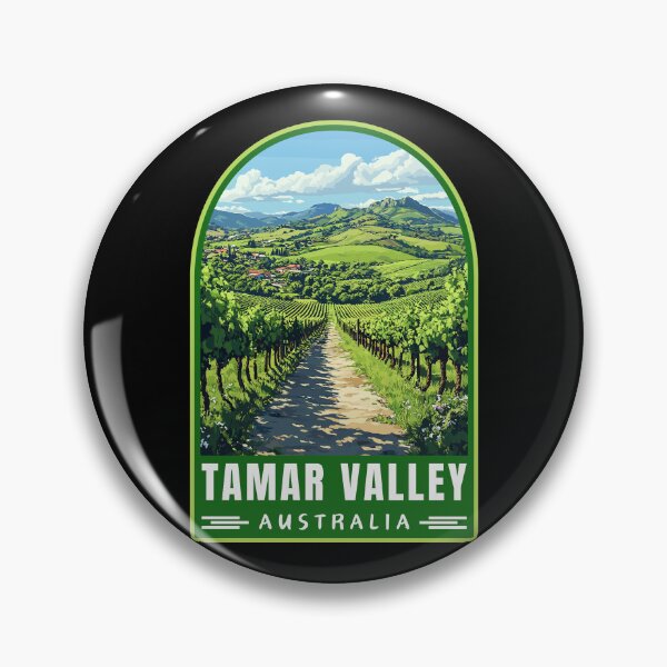 Item preview, Tamar Valley in Tasmania Australia Retro Travel Art Landscape designed and sold by MaateoDesign.