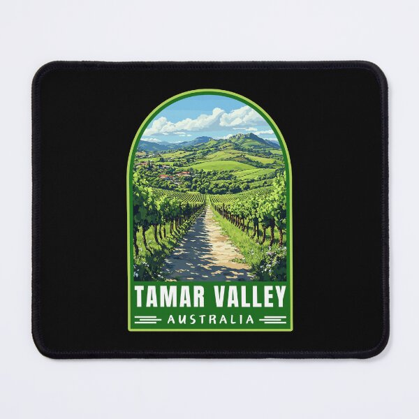 Item preview, Tamar Valley in Tasmania Australia Retro Travel Art Landscape designed and sold by MaateoDesign.