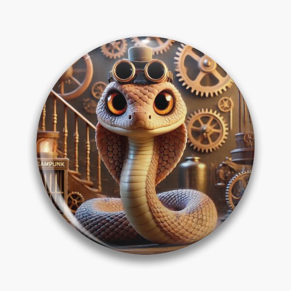 Item preview, Steampunk Western Diamondback Rattlesnake designed and sold by Sillytoe.