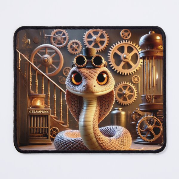 Item preview, Steampunk Western Diamondback Rattlesnake designed and sold by Sillytoe.