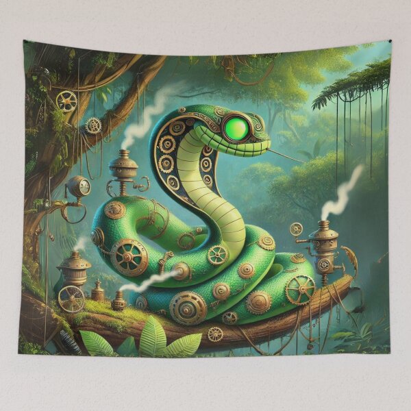 Item preview, Steampunk Western Green Mamba designed and sold by Sillytoe.