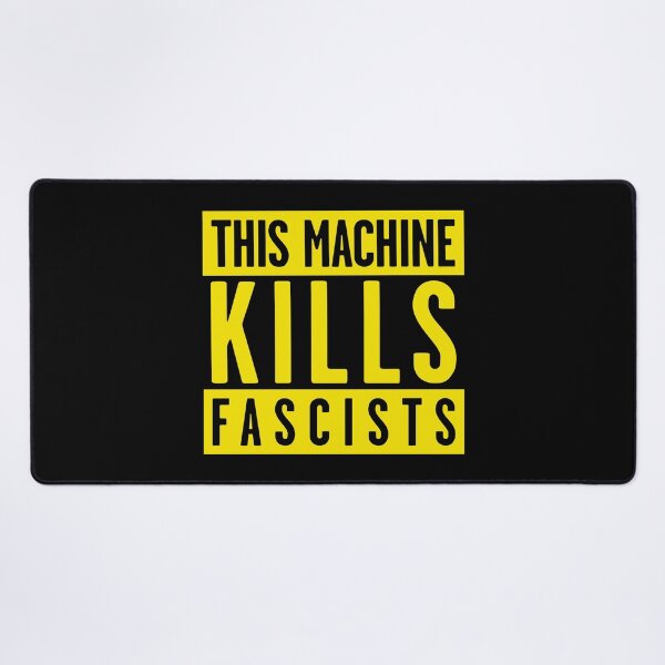Item preview, Warning: This Machine Kills Fascists (yellow stencil) designed and sold by Thelittlelord.