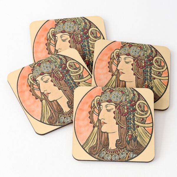 Item preview, Alfons Mucha - Byzantine Head (the Blonde) 1897 designed and sold by irynaartbyim.