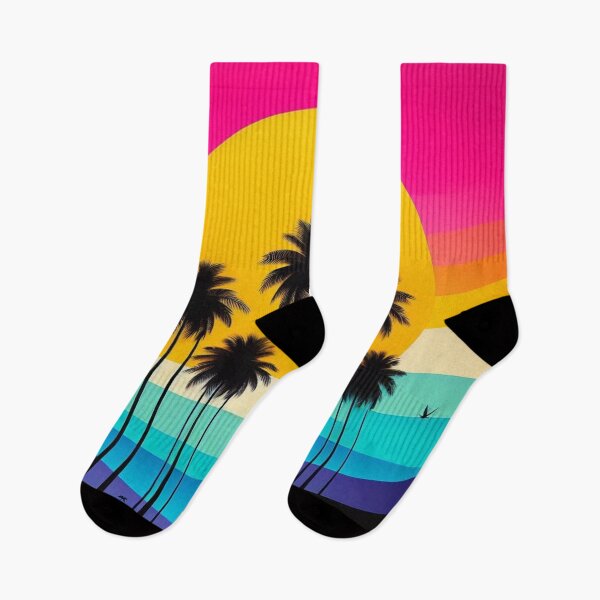 Item preview, Vivid Tropical Sunset with Palm Silhouettes designed and sold by Yas_oma.
