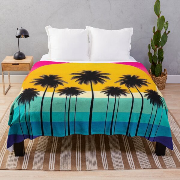 Item preview, Vivid Tropical Sunset with Palm Silhouettes designed and sold by Yas_oma.