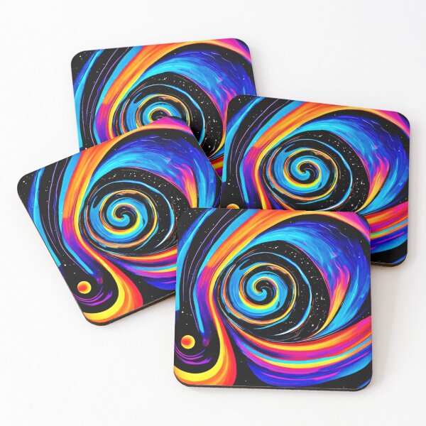 Item preview, Cosmic Vortex Swirl in Neon Hues designed and sold by Health And Fitness Posts e-Store.