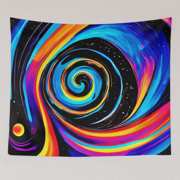 Item preview, Cosmic Vortex Swirl in Neon Hues designed and sold by Health And Fitness Posts e-Store.