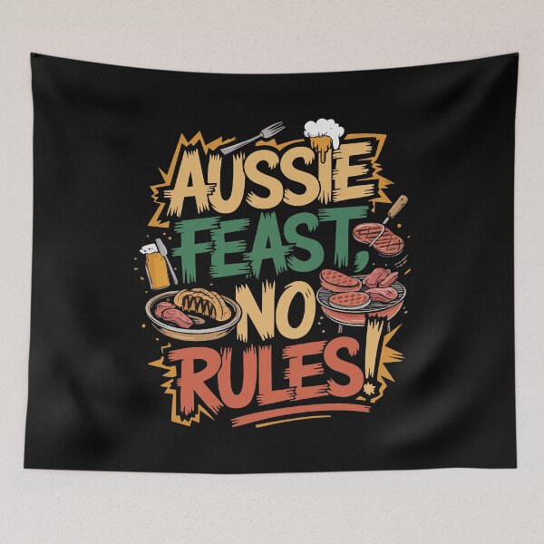 Item preview, Aussie Feast - Aussie Food Cool Retro T-shirt designed and sold by skiprender.