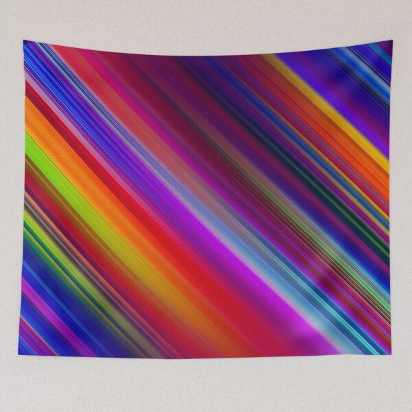 Item preview, Rainbow Rush: Dynamic Diagonal Stripes Art designed and sold by Patternair.