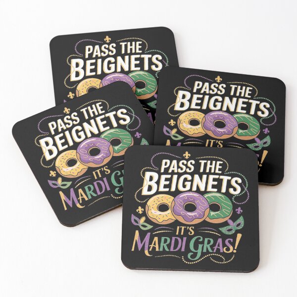 Aperçu de l'œuvre Passez les beignets – Conception de célébration de Mardi Gras créée et vendue par love3617.
