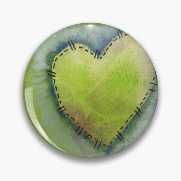 Item preview, green heart designed and sold by Mojaniart.
