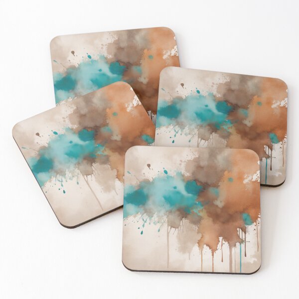 Item preview, Vibrant Abstract Watercolor Splashes – Artistic Texture designed and sold by KateVil.