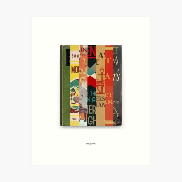 Item preview, Somerset Maugham - Abstract Book Cover Print - Literary Gift designed and sold by Mr Mustard Prints.