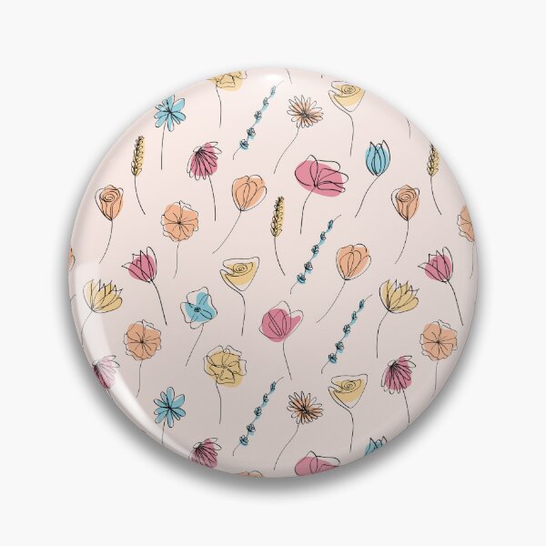 Item preview, Pattern of minimal botanical graphic on peach background  designed and sold by WonderworkLI.