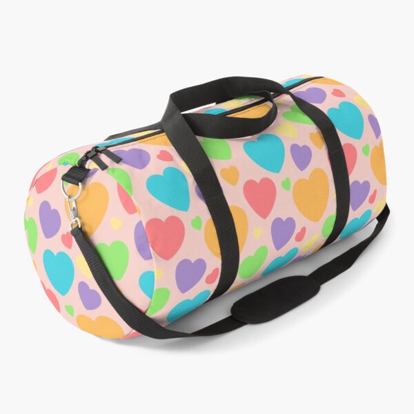 Item preview, rainbow heart pattern (tilted) designed and sold by lotsofniches.