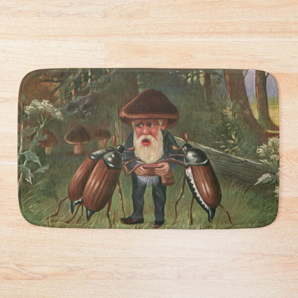 Item preview, Gnome Pestered by three begging mayflies Vintage Postcard Art designed and sold by Onodera.