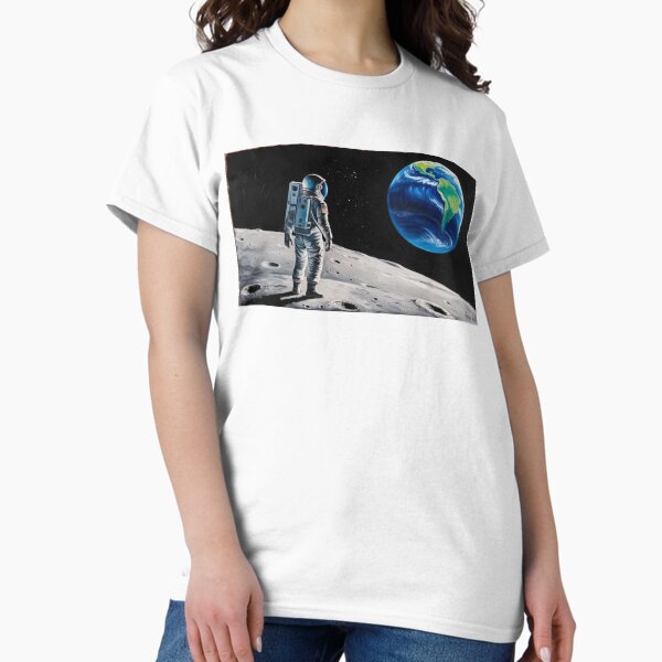 Item preview, An astronaut standing on the moon looking at the earth  designed and sold by EtCreative.