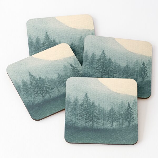 Item preview, Moonlit Alpine Forest designed and sold by Dianna Hardy Art.