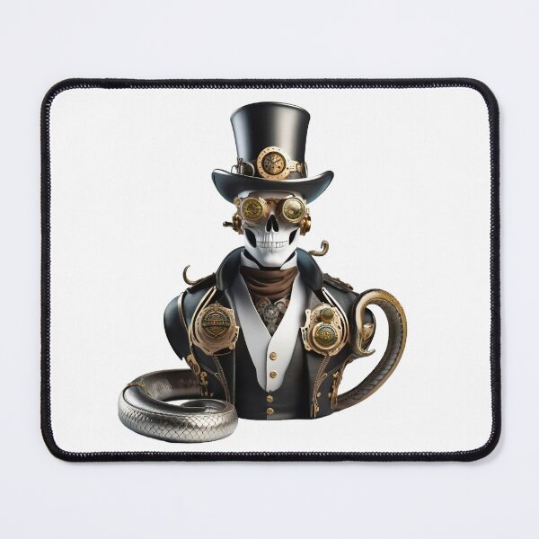 Item preview, Steampunk skull and snake retro clockwork designed and sold by Drone-tees.
