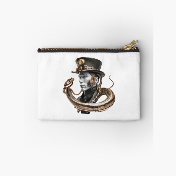 Item preview, Steampunk man and snake retro clockwork designed and sold by Drone-tees.