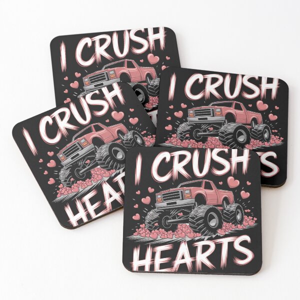 Item preview, i crush hearts monster truck toddler boys valentines day designed and sold by Print_Fuse.
