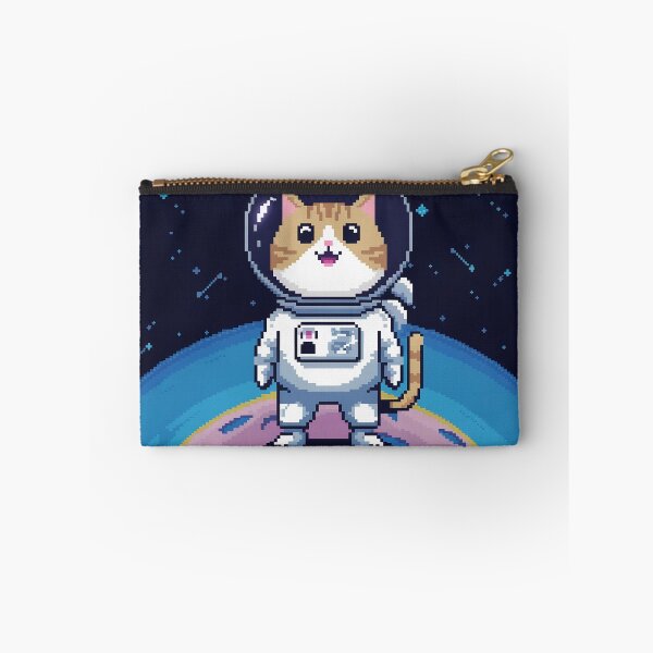 Item preview, 8-Bit Japanese Arcade Cat Astronaut Portrait designed and sold by ImaginaryAiArt.