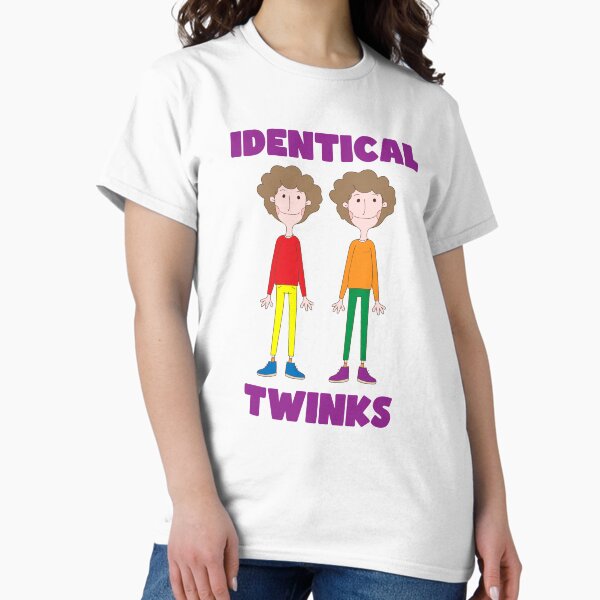 Item preview, T-shirt Twinks identiques – Jeu de mots LGBTQ+ amusant designed and sold by Donsean22.