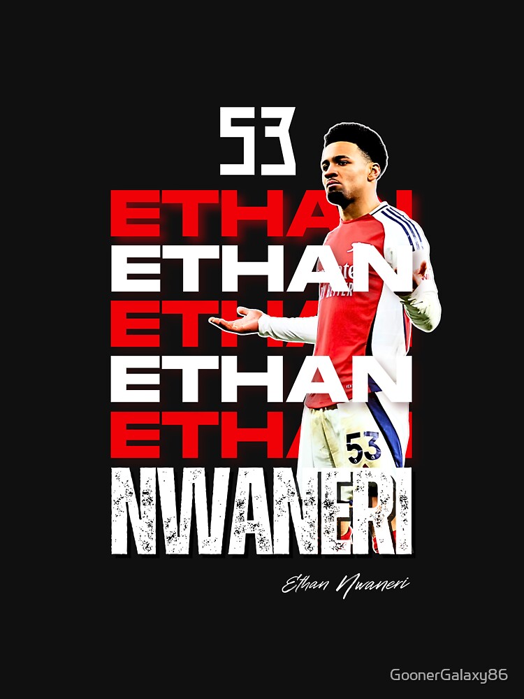 Ethan Nwaneri No. 53 T-Shirt | Arsenal 2024/25 Home Kit