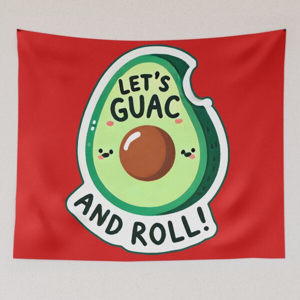 Item preview, "Let’s Guac and Roll: Fun Art" designed and sold by AdelkoDesigns.