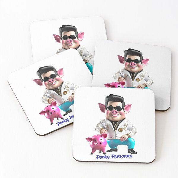 Item preview, Porky Personas Funny Pig Characters Elvis designed and sold by Drone-tees.