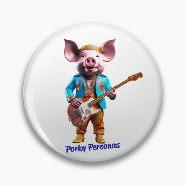 Item preview, Porky Personas Funny Pig Characters Santana designed and sold by Drone-tees.