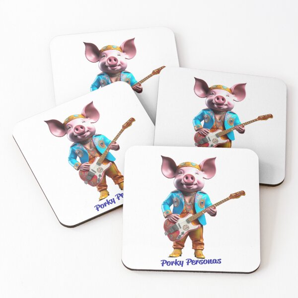 Item preview, Porky Personas Funny Pig Characters Santana designed and sold by Drone-tees.